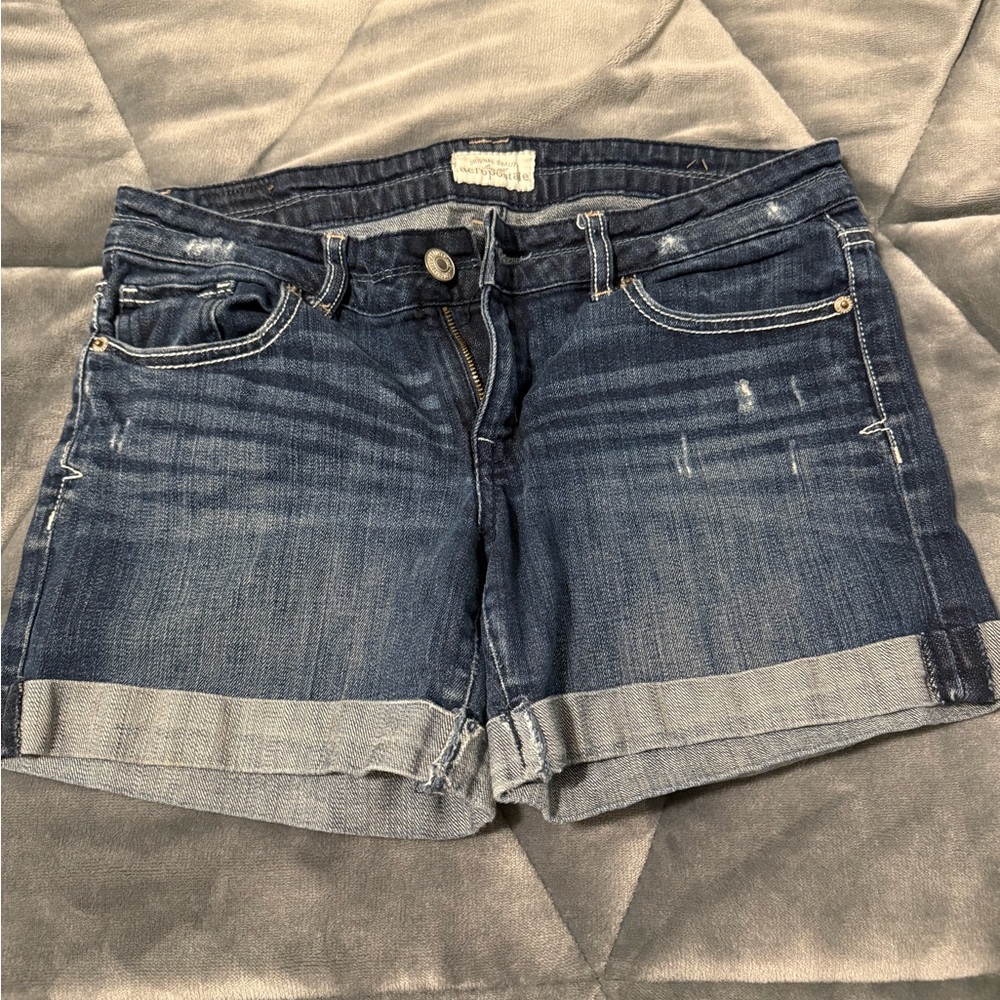 Aeropostale Blue Jean Shorts with Cuffed Hem